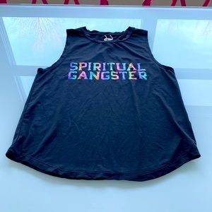 Spiritual gangster rainbow 🌈 logo slim fit regular tank